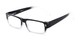 Angle of The Althorpe in Black/Clear Fade, Women's and Men's Rectangle Reading Glasses