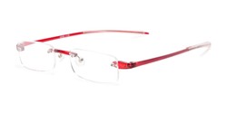 Angle of The Beau in Red, Women's and Men's Rectangle Reading Glasses
