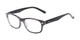 Angle of The Comet in Grey Stripe, Women's and Men's Rectangle Reading Glasses