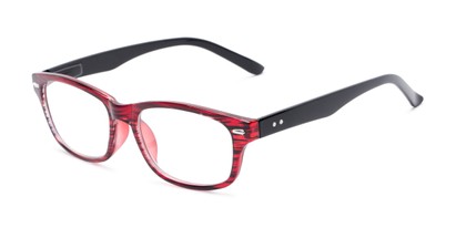 Angle of The Comet in Red Stripe, Women's and Men's Rectangle Reading Glasses