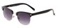 Angle of The Everglade Bifocal Reading Sunglasses in Black with Smoke, Women's and Men's Browline Reading Sunglasses