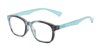 Angle of The Garland in Blue, Women's and Men's Retro Square Reading Glasses