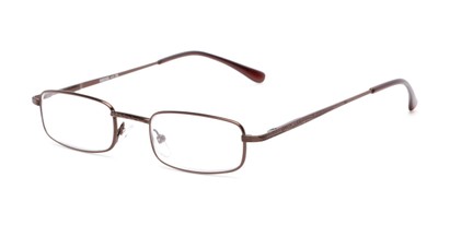 Angle of The Jamison in Bronze, Women's and Men's Rectangle Reading Glasses