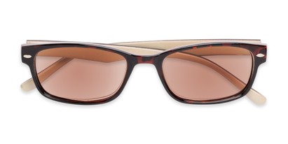 Folded of The Liverpool Reading Sunglasses in Tortoise with Amber