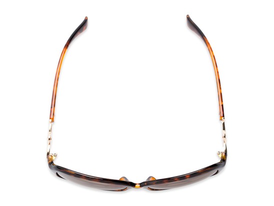 Overhead of The Marigold Bifocal Reading Sunglasses in Tortoise/Gold with Amber
