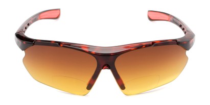 Front of The Outback Driving Bifocal Reading Sunglasses in Tortoise/Red with Amber