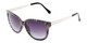 Angle of The Penelope Bifocal Reading Sunglasses in Tan Zebra/Silver with Smoke, Women's Cat Eye Reading Sunglasses