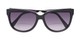 Folded of The Penelope Bifocal Reading Sunglasses in Black/Silver with Smoke