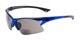 Angle of The Phoenix Bifocal Reading Sunglasses in Blue with Smoke, Women's and Men's Sport & Wrap-Around Reading Sunglasses