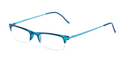 Angle of The Bishop in Blue, Women's and Men's Browline Reading Glasses
