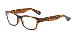 Angle of The Conan Multi Focus Reader by Foster Grant in Tortoise, Women's and Men's Rectangle Reading Glasses