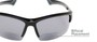 Detail of The Roster Bifocal Reading Sunglasses in Glossy Black with Smoke