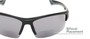 Detail of The Roster Bifocal Reading Sunglasses in Matte Black with Smoke