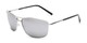Angle of The Ryker Bifocal Reading Sunglasses in Silver with Silver Mirror, Women's and Men's Aviator Reading Sunglasses