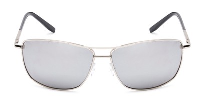Front of The Ryker Bifocal Reading Sunglasses in Silver with Silver Mirror