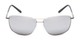 Front of The Ryker Bifocal Reading Sunglasses in Silver with Silver Mirror