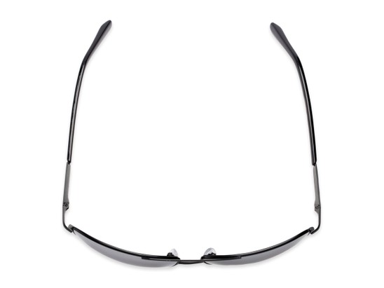 Overhead of The Ryker Bifocal Reading Sunglasses in Black with Silver Mirror