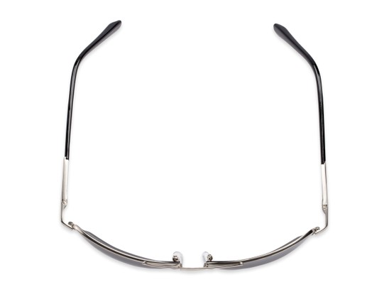 Overhead of The Ryker Bifocal Reading Sunglasses in Silver with Silver Mirror