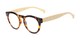 Angle of The Timber in Glossy Tortoise/Wood, Women's and Men's Round Reading Glasses