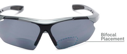 Detail of The Topsail Bifocal Reading Sunglasses in Grey/Black with Smoke