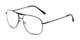 Angle of The Whitaker Bifocal in Glossy Grey, Women's and Men's Aviator Reading Glasses