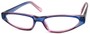 Angle of The Aileen in Purple and Blue, Women's Cat Eye Reading Glasses