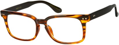 Angle of The Klein in Orange/Black Tortoise, Women's and Men's Retro Square Reading Glasses