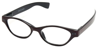 Angle of The Cat in Maroon and Black, Women's Cat Eye Reading Glasses