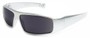 Angle of The Coldwater Reading Sunglasses in Silver with Smoke, Women's and Men's Sport & Wrap-Around Reading Sunglasses