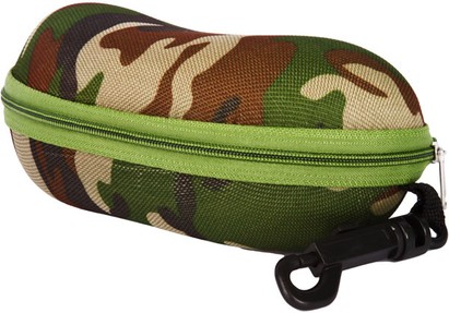 Angle of Large Camouflage Case  in Green Camo, Women's and Men's  Hard Cases