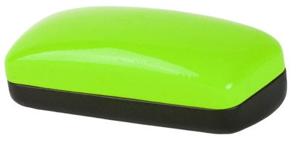 Angle of Large Colorblock Case in Green/Black, Women's and Men's  Hard Cases