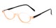 Angle of The Clover in Orange/Black, Women's and Men's Round Reading Glasses