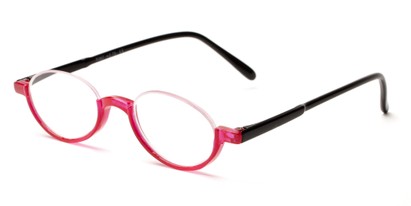 Angle of The Clover in Red/Black, Women's and Men's Round Reading Glasses