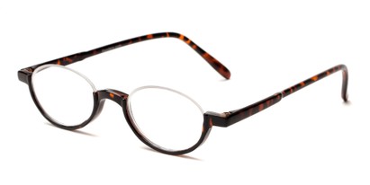 Angle of The Clover in Tortoise, Women's and Men's Round Reading Glasses