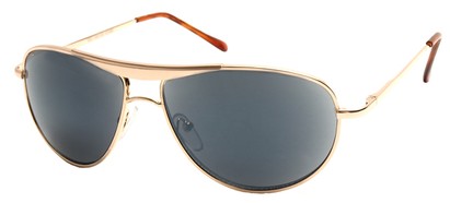 Angle of The Thomas Reading Sunglasses in Gold with Smoke, Women's and Men's Aviator Reading Sunglasses