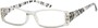 Angle of The Countess in Clear/Black Zebra, Women's Rectangle Reading Glasses