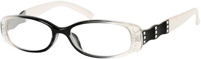 Angle of The Shelley in Clear/White, Women's and Men's  