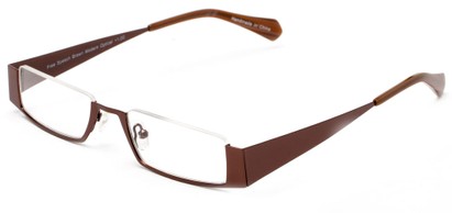 Angle of The Jamestown in Bronze, Women's and Men's Rectangle Reading Glasses