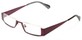 Angle of The Jamestown in Plum Purple, Women's and Men's Rectangle Reading Glasses