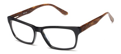 Angle of Glen by felix + iris in Black + Marbled Brown, Men's Retro Square Reading Glasses
