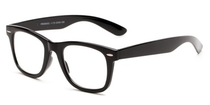Angle of The Alaska Multifocal Reader in Black, Women's and Men's Retro Square Reading Glasses