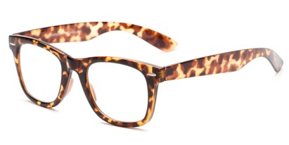 Angle of The Alaska Multifocal Reader in Tortoise, Women's and Men's Retro Square Reading Glasses