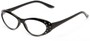 Angle of The Cordial in Black, Women's Cat Eye Reading Glasses
