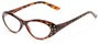 Angle of The Cordial in Tortoise, Women's Cat Eye Reading Glasses