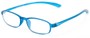 Angle of The Glaze Flexible Reader in Blue, Women's and Men's Oval Reading Glasses