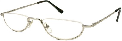 Angle of The Lynwood in Silver, Women's and Men's Round Reading Glasses