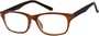 Angle of The Williamsburg Bifocal in Red Stripe, Women's and Men's Retro Square Reading Glasses