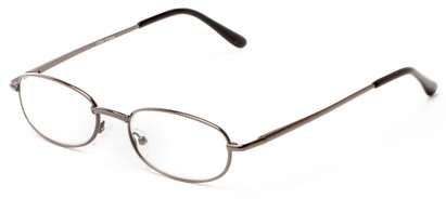 Angle of The Libra in Gunmetal, Women's and Men's Oval Reading Glasses