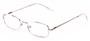 Angle of The Noah in Silver, Women's and Men's Rectangle Reading Glasses