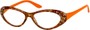 Angle of The Annabelle in Orange/Tortoise, Women's Cat Eye Reading Glasses